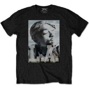 2Pac - Tupac Unisex Tee : LA Skyline in the group Minishops / Tupac at Bengans Skivbutik AB (3941439r)