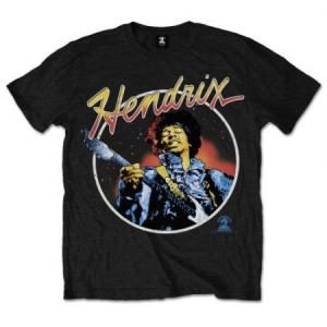 Jimi Hendrix/ Unisex Tee: Script Circle (S) in the group OTHER / -Start Tshirt at Bengans Skivbutik AB (3943016)