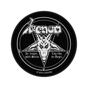 Venom - In League With Satan Standard Patch in the group MERCHANDISE / Accessoarer / Hårdrock at Bengans Skivbutik AB (3943293)