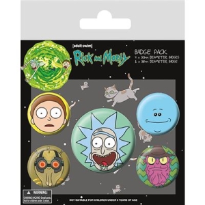 Pin-Button Badge - Rick and Morty (Heads) Badge Pack in the group MERCHANDISE / Pin-Button Badge / TV series at Bengans Skivbutik AB (3944346)