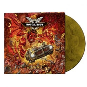 Motorjesus - Hellbreaker (Orange/Black Marbled V in the group VINYL / Hårdrock at Bengans Skivbutik AB (3989947)