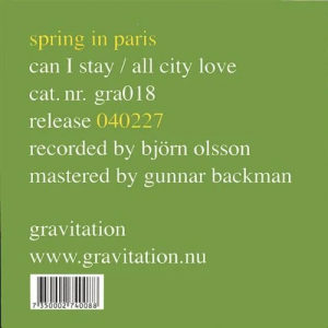 Spring In Paris - Can I Stay in the group CD / Pop at Bengans Skivbutik AB (401378)