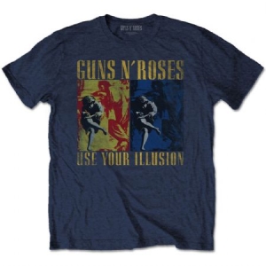 Guns N Roses - Guns n roses Unisex Tee: USe Your Illusion Navy in the group OTHER / Merchandise at Bengans Skivbutik AB (4042863r)