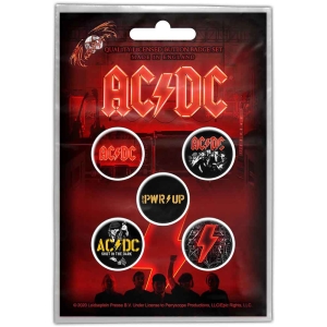 Ac/Dc - Pwr-Up Button Badge Pack in the group OTHER / Merch Badges at Bengans Skivbutik AB (4045113)
