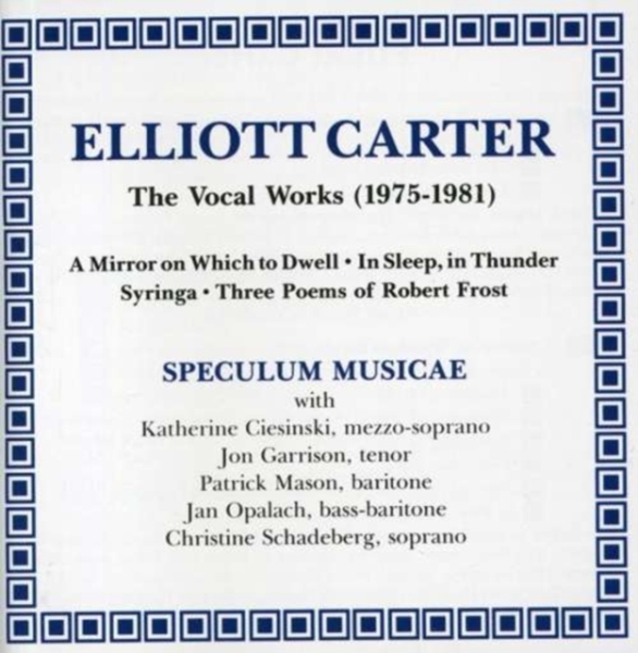 Carter E. - Vocal Works in the group CD / Klassiskt at Bengans Skivbutik AB (4049623)