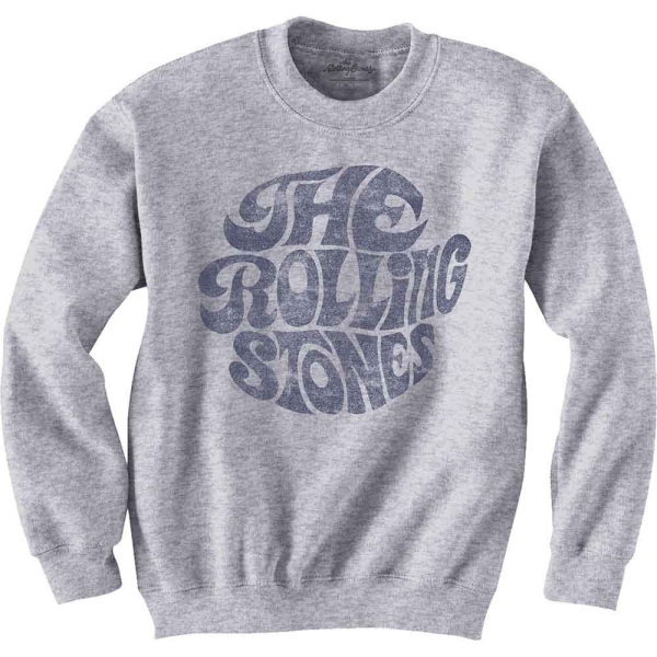 The Rolling Stones - Vintage 70s Logo (Grey) Uni Sweatshirt in the group MERCHANDISE / Sweatshirt / Pop-Rock at Bengans Skivbutik AB (4089014r)