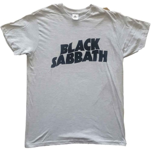 Black Sabbath - Black Wavy Logo Uni Grey    in the group MERCH / T-Shirt /  at Bengans Skivbutik AB (4130268r)