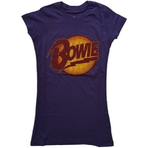 David Bowie - David Bowie Ladies T-Shirt : Vintage Diamond Dogs Logo in the group MERCH / T-Shirt / Summer T-shirt 23 at Bengans Skivbutik AB (4132161r)