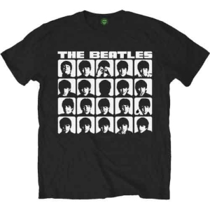 The Beatles - Hard Days Night Faces Mono Uni Bl    in the group MERCHANDISE / T-shirt / Pop-Rock at Bengans Skivbutik AB (4141050r)