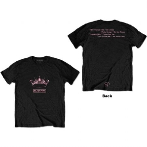 Blackpink - Unisex T-Shirt: The Album - Crown (Back Print) in the group Minishops / K-Pop Minishops / Blackpink at Bengans Skivbutik AB (4141076r)