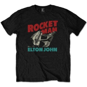 Elton John - Unisex T-Shirt: Rocketman Piano in the group OTHER / Merchandise at Bengans Skivbutik AB (4141090r)