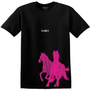 Lil Nas X - Unisex T-Shirt: Pink Horses in the group OTHER / Merchandise at Bengans Skivbutik AB (4141149r)