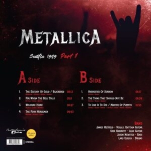 Metallica - Seattle 1989 Part 1 in the group VINYL / Hårdrock at Bengans Skivbutik AB (4163050)