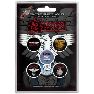 Saxon - Wheels Of Steel Button Badge Pack in the group MERCHANDISE / Pin-Button Badge / Heavy Metal at Bengans Skivbutik AB (4168410)