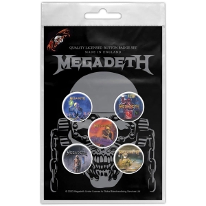 Megadeth - Vic Rattlehead Button Badge Pack in the group MERCHANDISE / Pin-Button Badge /  /  at Bengans Skivbutik AB (4168413)