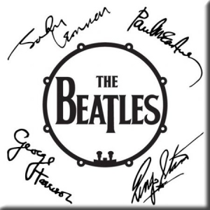 The beatles - Signed Drum Logo Magnet in the group Minishops / Beatles at Bengans Skivbutik AB (4168424)