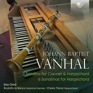 Vanhal Joahnn Baptist - 3 Sonatas For Clarinet & Harpsichor in the group Externt_Lager /  at Bengans Skivbutik AB (4171920)