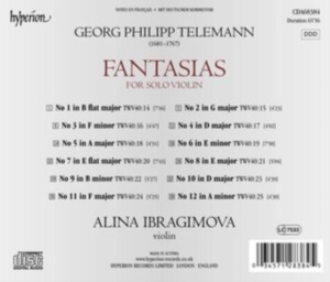 Telemann Georg Philipp - Fantasias For Solo Violin in the group Externt_Lager /  at Bengans Skivbutik AB (4184324)