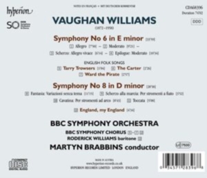 Vaughan Williams Ralph - Symphonies Nos 6 & 8 in the group Externt_Lager /  at Bengans Skivbutik AB (4184326)
