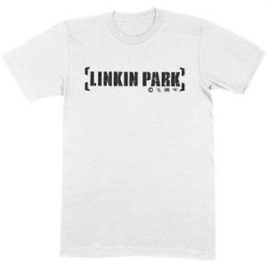 Linkin Park - Linkin Park Unisex T-Shirt: Bracket Logo White in the group OTHER / MK Test 5 at Bengans Skivbutik AB (4196184r)