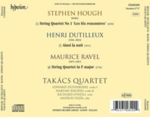 Hough Stephen Dutilleux Henri R - String Quartets in the group Externt_Lager / at Bengans Skivbutik AB (4204177)