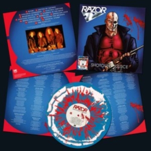 Razor - Shotgun Justice (Blue/White/Red Spl in the group VINYL / Hårdrock at Bengans Skivbutik AB (4206857)