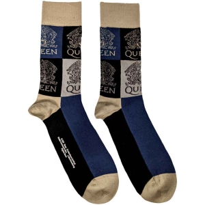 Queen - Crest Blocks Uni Navy Socks (Eu 40-45) in the group MERCHANDISE /  /  at Bengans Skivbutik AB (4225961)
