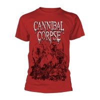 Cannibal Corpse - T/S Pile Of Skulls Red (M) in the group MERCHANDISE / T-shirt / Heavy Metal at Bengans Skivbutik AB (4231156)