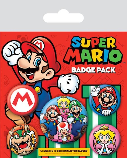 SUPER MARIO - MARIO Badge Pack in the group MERCH at Bengans Skivbutik AB (4248479)