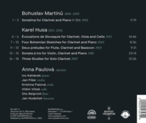 Husa Karel Martinu Bohuslav - Husa & Martinu: Music For Clarinet in the group Externt_Lager / at Bengans Skivbutik AB (4261633)