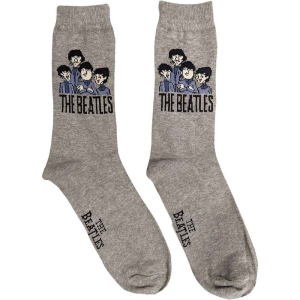 The Beatles - Cartoon Group Uni Grey Socks:7 in the group MERCHANDISE / Merch / Pop-Rock at Bengans Skivbutik AB (4267738)