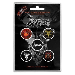 Venom - Black Metal Button Badge Pack in the group MERCHANDISE / Merch / Hårdrock at Bengans Skivbutik AB (4271710)