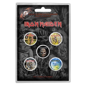 Iron Maiden - The Faces Of Eddie Button Badge Pack in the group MERCHANDISE / Pin-Button Badge / Heavy Metal at Bengans Skivbutik AB (4271712)