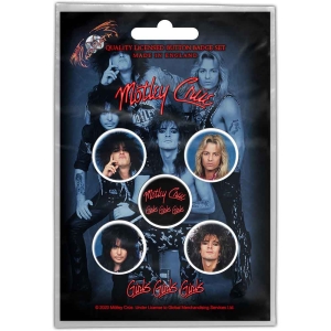 Motley Crue - Girls, Girls, Girls Button Badge Pack in the group MERCHANDISE / Pin-Button Badge / Heavy Metal at Bengans Skivbutik AB (4271730)