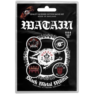 Watain - Black Metal Militia Button Badge Pack in the group MERCHANDISE / Accessoarer / Hårdrock at Bengans Skivbutik AB (4271733)