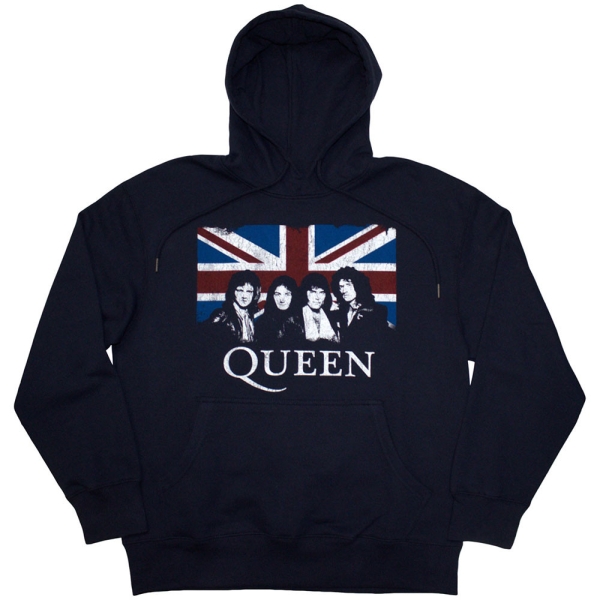 Queen - Unisex Pullover Hoodie: Union Jack in the group MERCHANDISE / Hoodies / Pop-Rock at Bengans Skivbutik AB (4273059)
