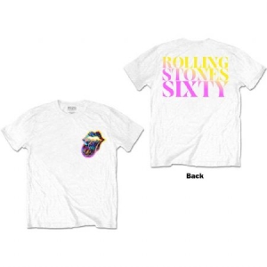 The Rolling Stones - Unisex T-Shirt: Sixty Gradient Text (Back Print) in the group OUR PICKS / Recommended T-shirts at Bengans Skivbutik AB (4285436r)