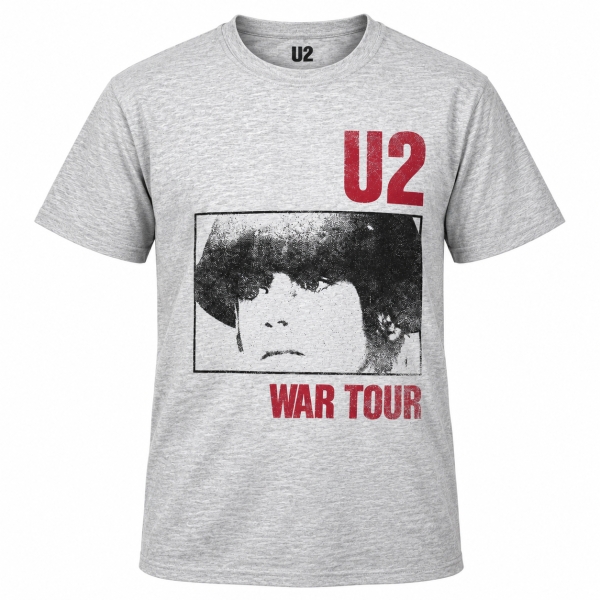 U2 - War Tour Uni Grey T-Shirt in the group MERCH / Clothing / T-shirts at Bengans Skivbutik AB (4302910r)