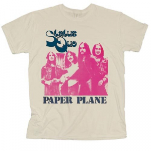Status Quo - Paper Plane (Small) Unisex T-Shirt in the group OTHER / BW-T-shirts at Bengans Skivbutik AB (4303332)