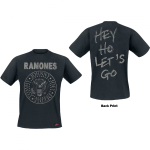 Ramones - Seal Hey Ho (Small) Unisex Back Print T-Shirt in the group OTHER / BW-T-shirts at Bengans Skivbutik AB (4303382)