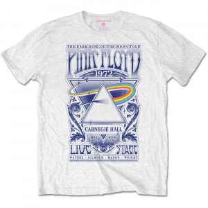 Pink Floyd - Carnegie Hall Poster (Small) Unisex White T-Shirt in the group OTHER / BW-T-shirts at Bengans Skivbutik AB (4303394)