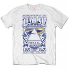 Pink Floyd - Carnegie Hall Poster (Medium) Unisex White T-Shirt in the group OTHER / BW-T-shirts at Bengans Skivbutik AB (4303395)