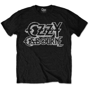 Ozzy Osbourne - Vintage Logo Uni Black T-Shirt in the group MERCHANDISE / T-shirt / Heavy Metal at Bengans Skivbutik AB (4303405)