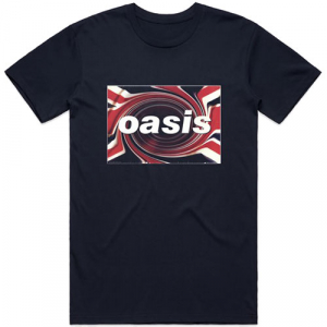 Oasis - Union Jack (X-Large) Unisex Navy Blue T-Shirt in the group OTHER / BW-T-shirts at Bengans Skivbutik AB (4303415)