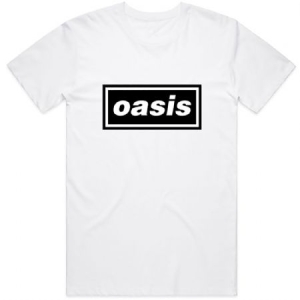 Oasis - Decca Logo (Small) Unisex White T-Shirt in the group MERCH / T-Shirt / Summer T-shirt 23 at Bengans Skivbutik AB (4303428)