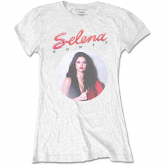 Selena Gomez - 80's Glam (Large) Ladies White T-Shirt in the group OTHER / BW-T-shirts at Bengans Skivbutik AB (4304068)