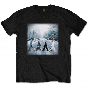 The Beatles - Abbey Christmas (Medium) Unisex Black T-Shirt in the group MERCHANDISE / T-shirt / Pop-Rock at Bengans Skivbutik AB (4304119)