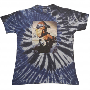Tupac - Photo Swirl Wash Collection (Small) Ladies Blue T-Shirt in the group MERCH / T-Shirt / Summer T-shirt 23 at Bengans Skivbutik AB (4304139)