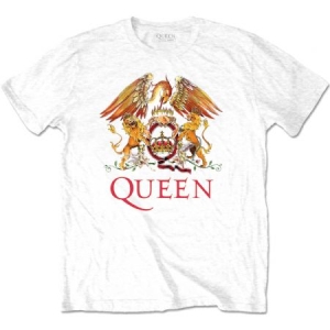 Queen - Queen Unisex T-Shirt : Classiv Crest White (S) in the group OTHER / -Start Tshirt at Bengans Skivbutik AB (4307099)