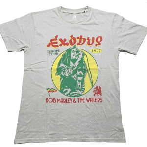 Bob Marley - 1977 Tour Uni Grey Dip-Dye    in the group MERCHANDISE / T-shirt / Reggae at Bengans Skivbutik AB (4308577r)